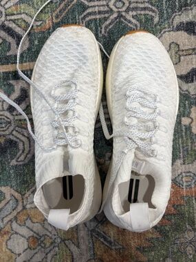 NOBULL White Knit Lace-Up Women's Training Sneakers